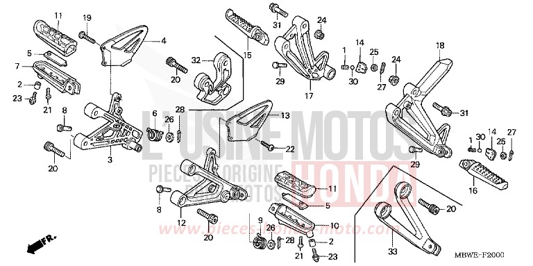 STUFE von CBR600F Special Edition WINNING RED (R258) von 2002